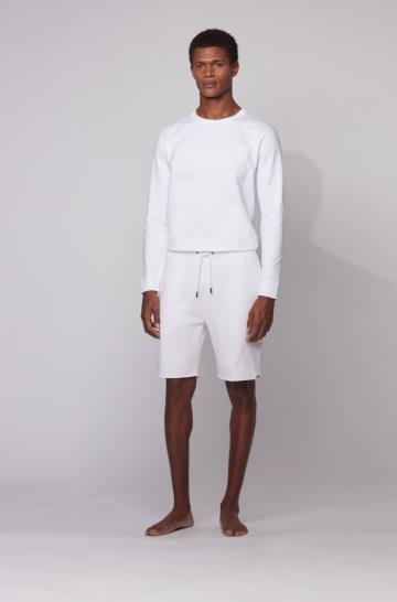 Szorty BOSS Loungewear Białe Męskie (Pl18502)